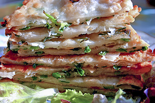 Китайская лепешка с зеленым луком (Cong You Bing)