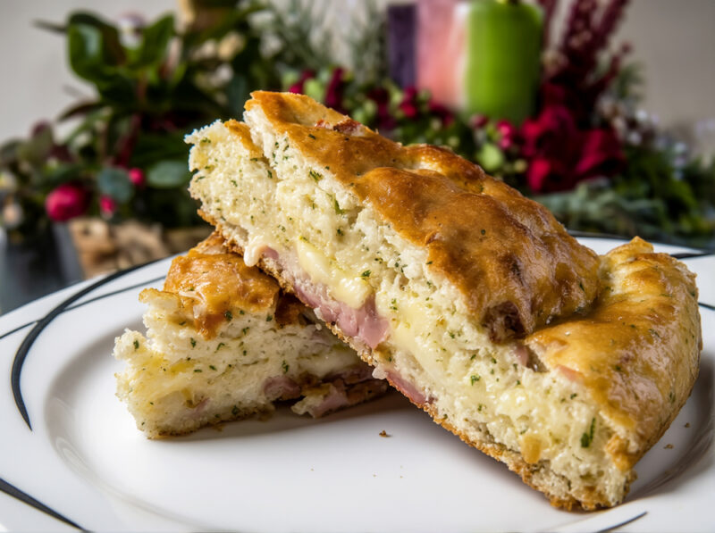 Кекс с ветчиной и сыром