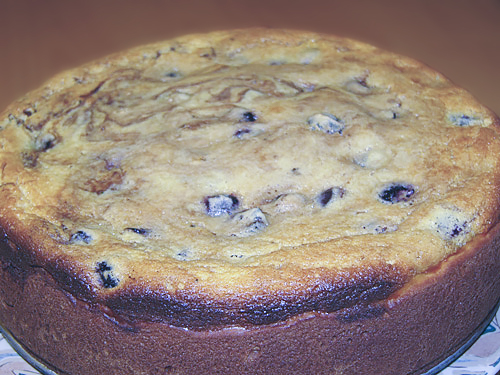 Творожный пирог с черешней