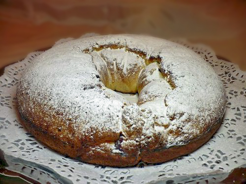 Пресный вишнёвый пирог