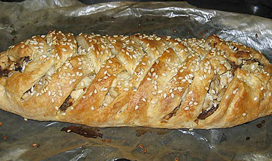 Плетенка с грибами