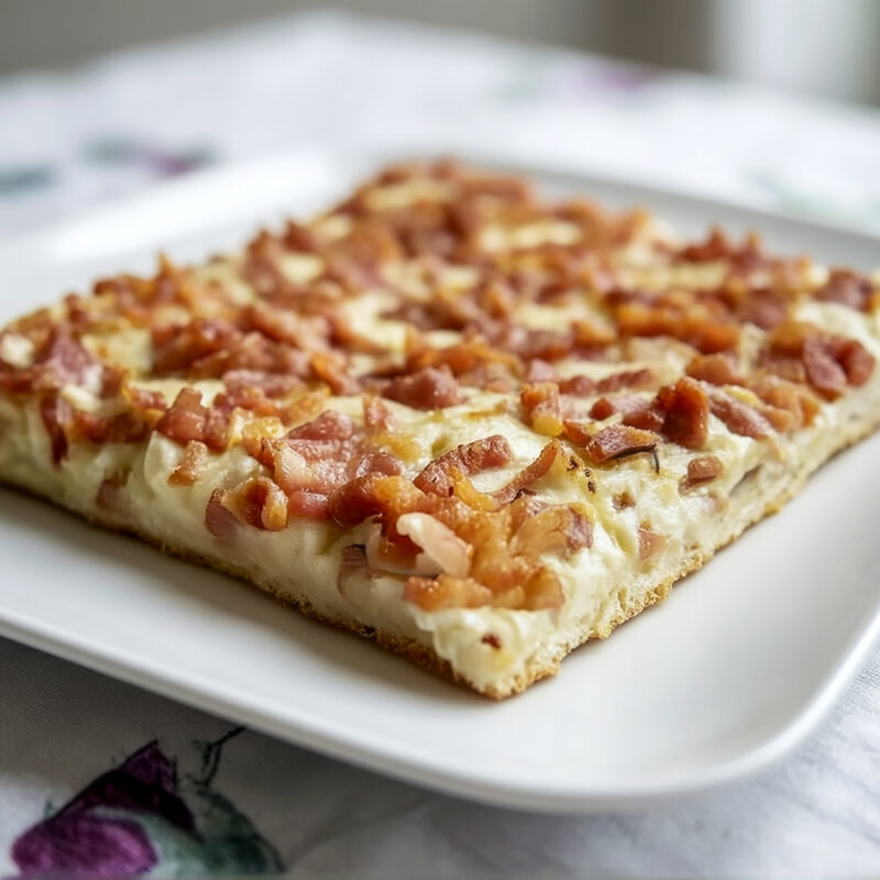 Пирог с луком и беконом