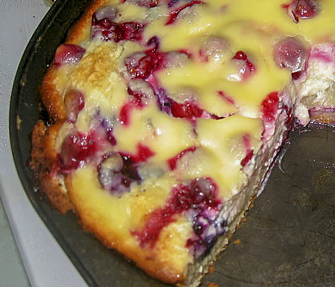 Ново-шотландский черничный пирог со сливочным кремом
