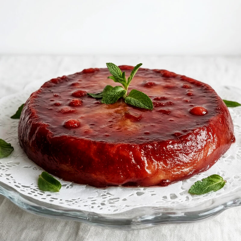 Пирог с клубникой и ревенем