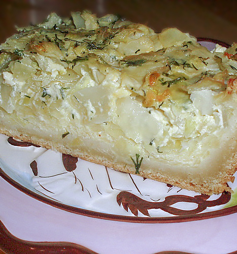 Открытый капустный пирог