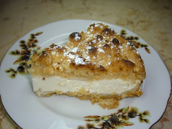 Песочный пирог с творогом