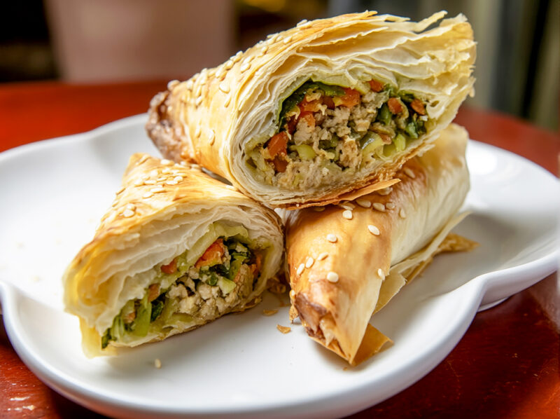 Пирожки из фило с мясом