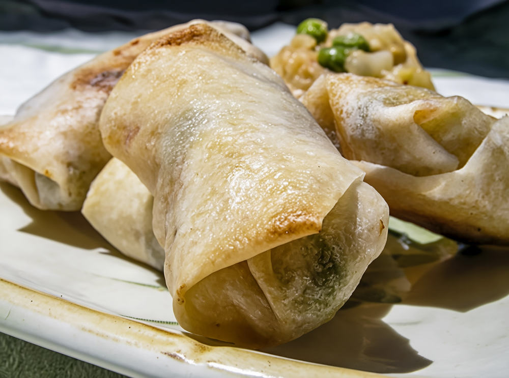 Самса с картошкой и зеленым горошком по-тайски