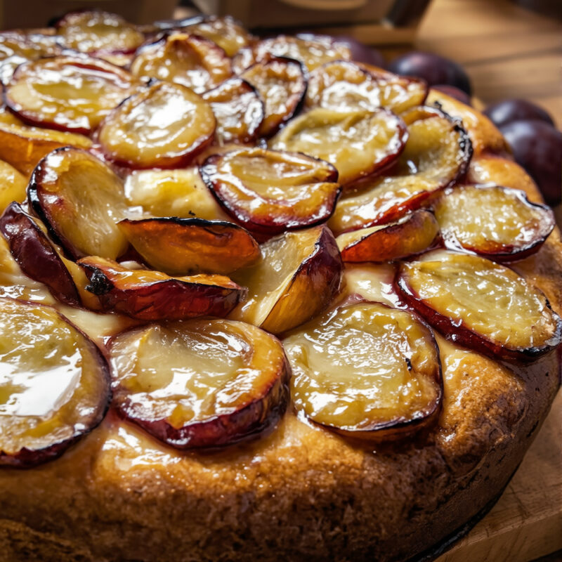 Сливовый пирог с маком