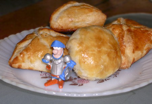 Слоеные конвертики с рисом и яйцом