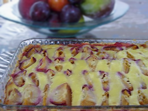 Флан со сливами