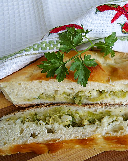 Дрожжевой пирог с капустой