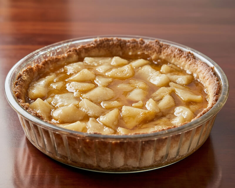Яблочный пай с медовой глазурью