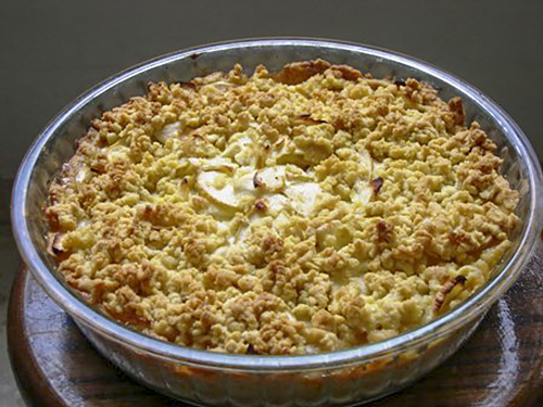 Яблочный пирог со штрейзелем