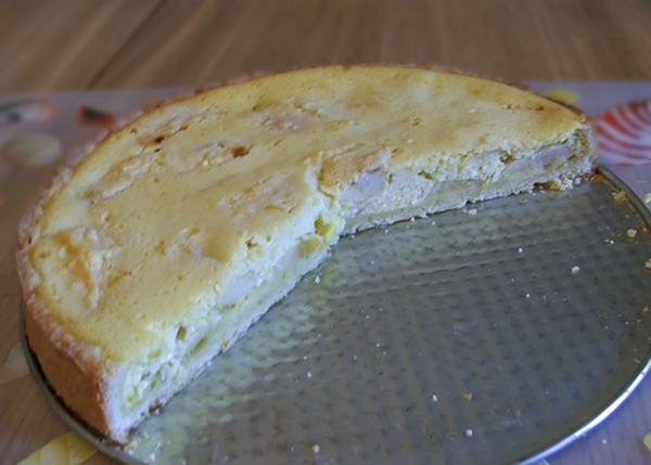 Яблочный пирог с творогом