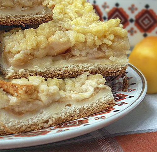 Яблочный пирог со штрейзелем