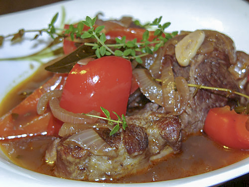 Баранина с красным перцем и риохой