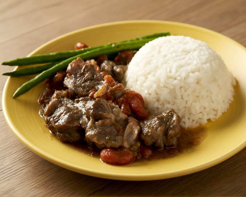 Баранина, тушенная с розмарином и чесноком