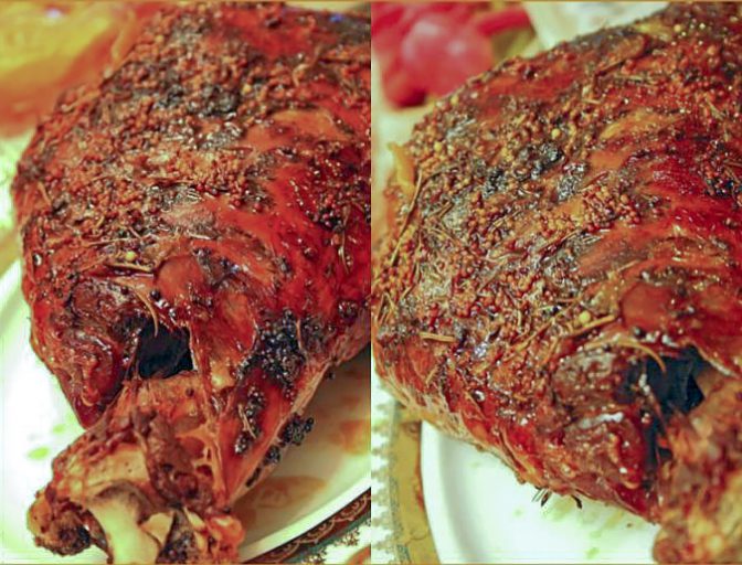 Запеченная баранья нога