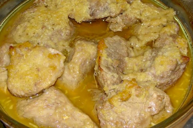 Свинина с медом и имбирем