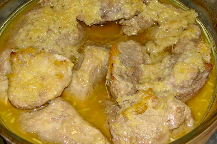 Свинина с медом и имбирем