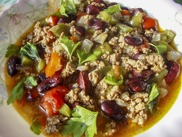 Мясо с фасолью по-мексикански