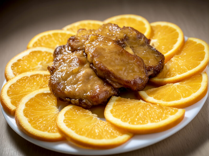 Мясо с апельсинами