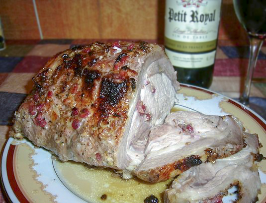 Свинина в бруснике