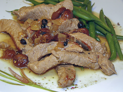 Свинина в розовом вине