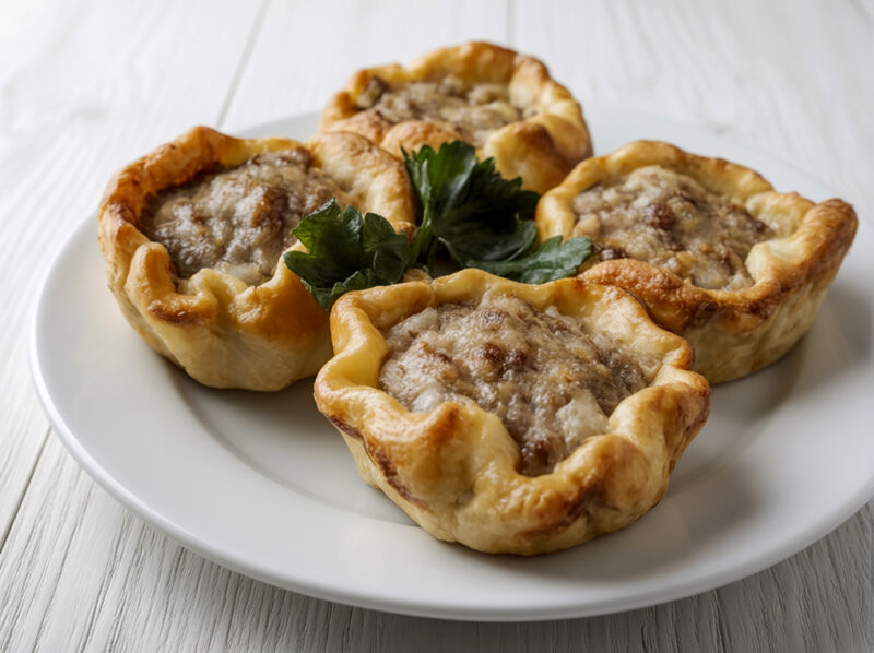 Корзиночки из картофельного теста с мясной начинкой