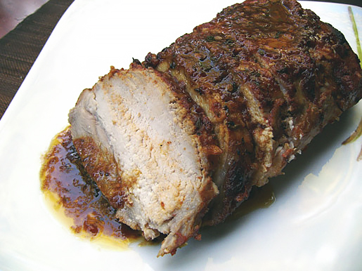 Запеченная свинина в соусе из томатного сока