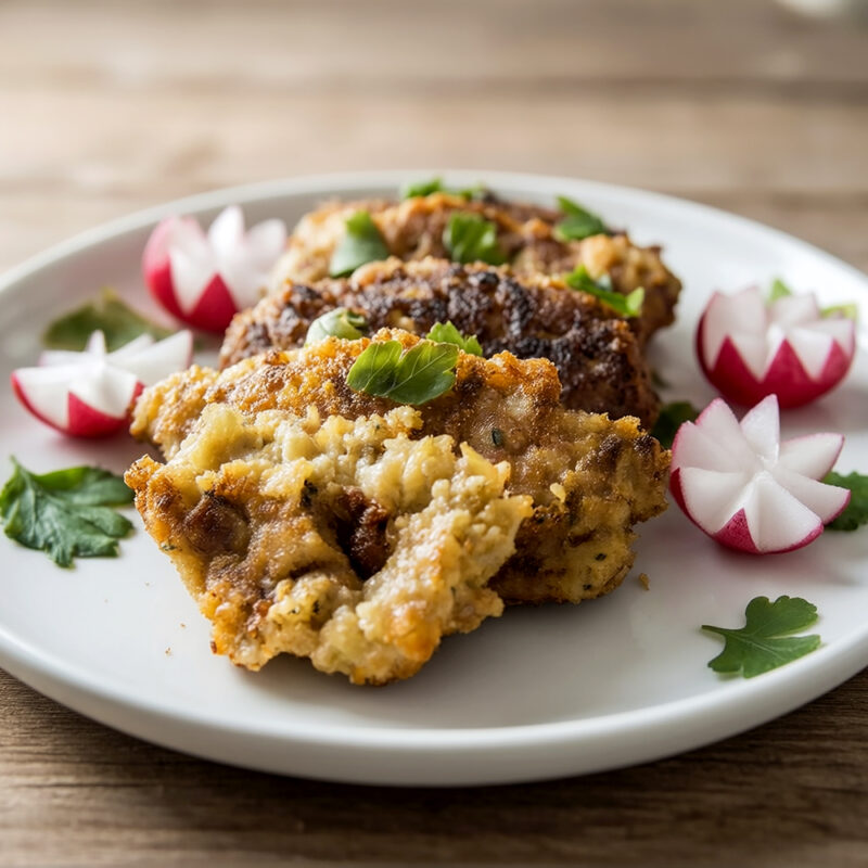 Фриттеры из свинины с кукурузой