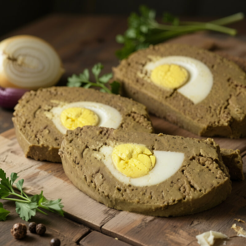 Рулет из печеночного паштета