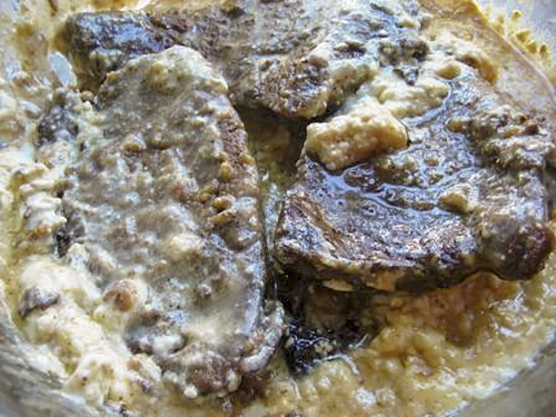 Печень в сметане