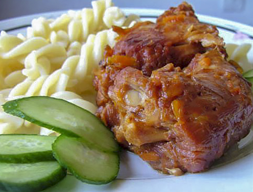 Тушеные индюшиные шеи