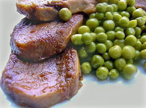 Язык в кисло-сладком соусе