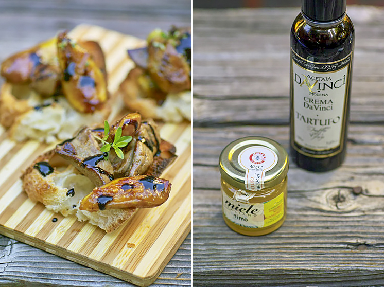 Кростини с куриной печенью и инжиром