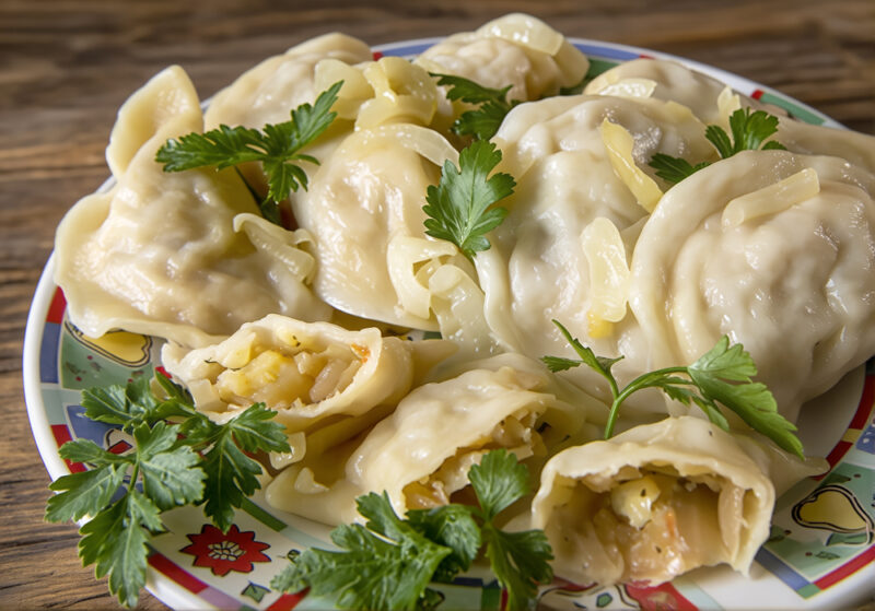 Вареники с квашеной капустой и картошкой