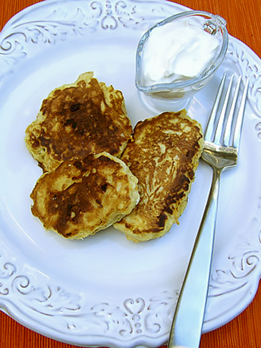 Оладьи с хурмой