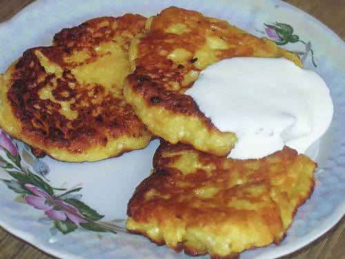 Тыквенно-яблочные оладьи