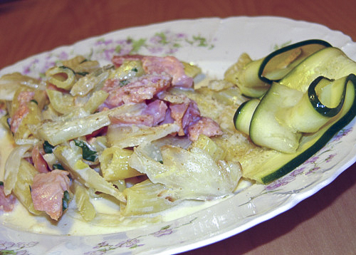 Паста с копченым лососем