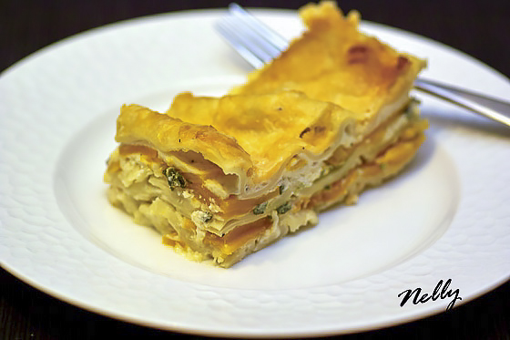 Лазанья с тыквой, рикоттой и маскарпоне