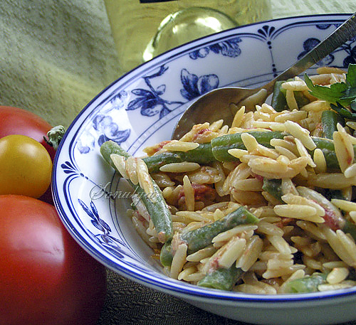 Орзо в сливочно-томатном соусе