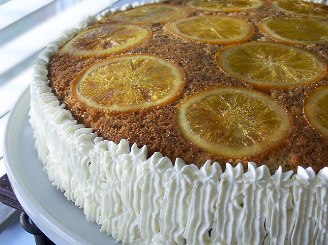 Апельсиновый торт с маком