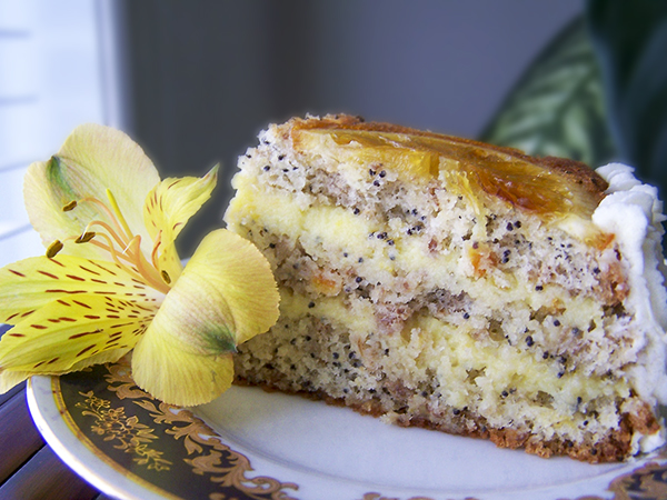 Апельсиновый торт с маком