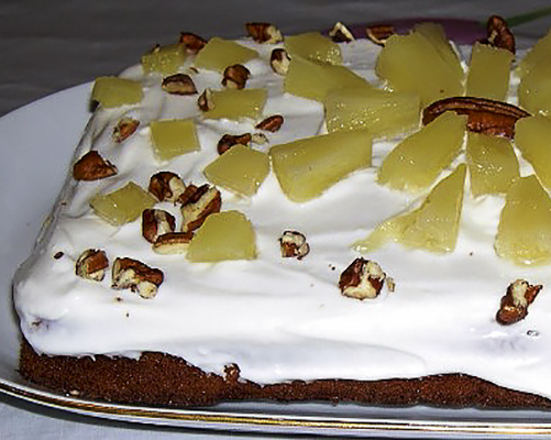 Морковный торт с ананасами