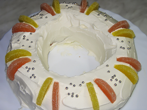 Цитрусовый торт со взбитыми сливками