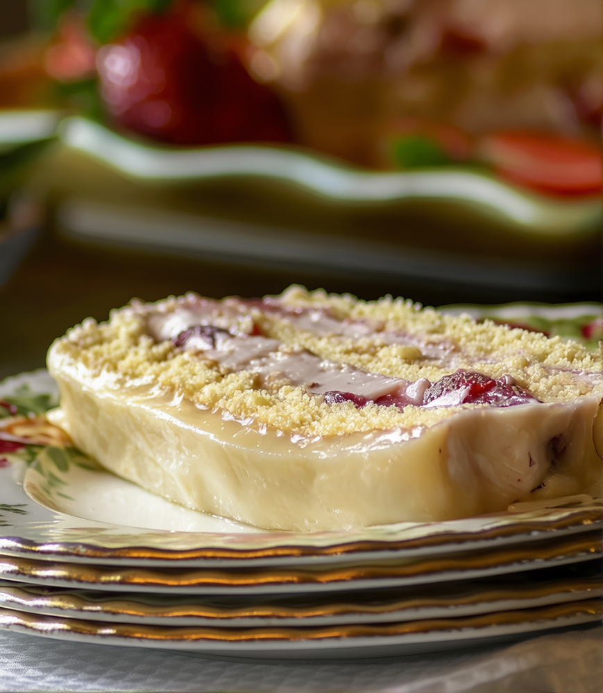 Торт с клубничным муссом и белым шоколадом