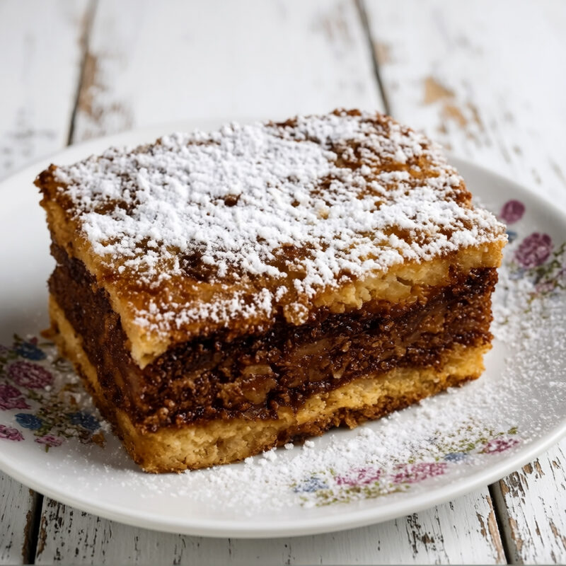 Яблочный пляцок с какао и кокосом