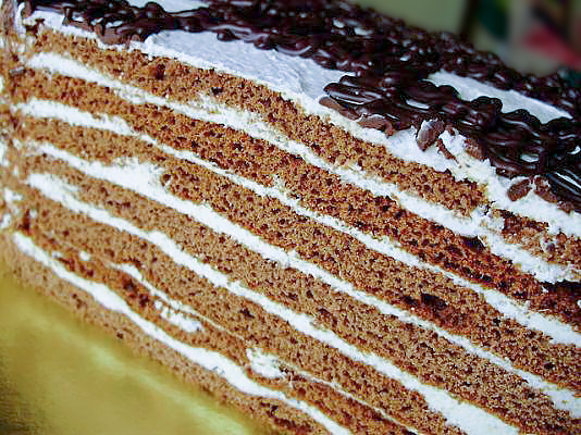 Шоколадно-медовый торт